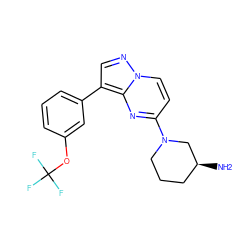 N[C@H]1CCCN(c2ccn3ncc(-c4cccc(OC(F)(F)F)c4)c3n2)C1 ZINC000113133899