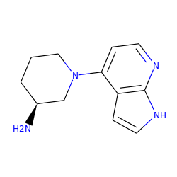 N[C@H]1CCCN(c2ccnc3[nH]ccc23)C1 ZINC000145257604