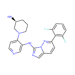 N[C@H]1CCCN(c2ccncc2Nc2ncc3ccc(-c4c(F)cccc4F)nn23)C1 ZINC000144862485