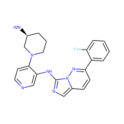 N[C@H]1CCCN(c2ccncc2Nc2ncc3ccc(-c4ccccc4F)nn23)C1 ZINC000143887469