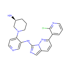 N[C@H]1CCCN(c2ccncc2Nc2ncc3ccc(-c4cccnc4Cl)nn23)C1 ZINC000142907238