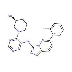 N[C@H]1CCCN(c2ncncc2Nc2ncc3ccc(-c4ccccc4F)nn23)C1 ZINC000142899002