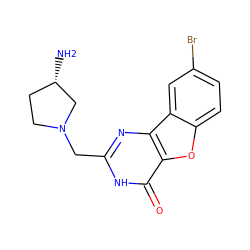 N[C@H]1CCN(Cc2nc3c(oc4ccc(Br)cc43)c(=O)[nH]2)C1 ZINC000084669518