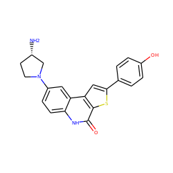 N[C@H]1CCN(c2ccc3[nH]c(=O)c4sc(-c5ccc(O)cc5)cc4c3c2)C1 ZINC000164936922