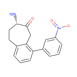 N[C@H]1CCc2cccc(-c3cccc([N+](=O)[O-])c3)c2CC1=O ZINC000473081761