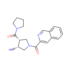 N[C@H]1CN(C(=O)c2cc3ccccc3cn2)C[C@H]1C(=O)N1CCCC1 ZINC000028954931