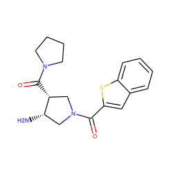 N[C@H]1CN(C(=O)c2cc3ccccc3s2)C[C@H]1C(=O)N1CCCC1 ZINC000028954937