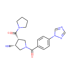 N[C@H]1CN(C(=O)c2ccc(-n3cncn3)cc2)C[C@H]1C(=O)N1CCCC1 ZINC000028954924