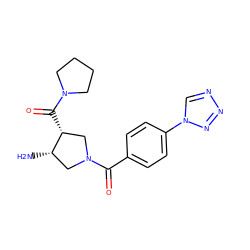 N[C@H]1CN(C(=O)c2ccc(-n3cnnn3)cc2)C[C@H]1C(=O)N1CCCC1 ZINC000028954917