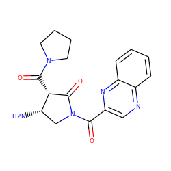 N[C@H]1CN(C(=O)c2cnc3ccccc3n2)C(=O)[C@H]1C(=O)N1CCCC1 ZINC000036310997