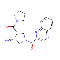 N[C@H]1CN(C(=O)c2cnc3ccccc3n2)C[C@H]1C(=O)N1CCCC1 ZINC000038972784