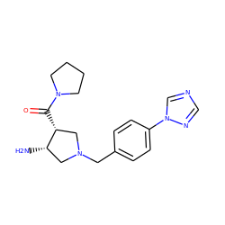 N[C@H]1CN(Cc2ccc(-n3cncn3)cc2)C[C@H]1C(=O)N1CCCC1 ZINC000028954992