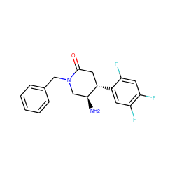 N[C@H]1CN(Cc2ccccc2)C(=O)C[C@@H]1c1cc(F)c(F)cc1F ZINC000014958777