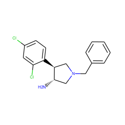 N[C@H]1CN(Cc2ccccc2)C[C@@H]1c1ccc(Cl)cc1Cl ZINC000023358845