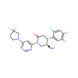 N[C@H]1CN(c2cc(N3CCC(F)(F)C3)ncn2)C(=O)C[C@@H]1c1cc(F)c(F)cc1F ZINC000036310928