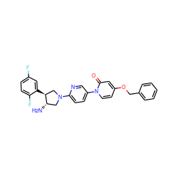 N[C@H]1CN(c2ccc(-n3ccc(OCc4ccccc4)cc3=O)cn2)C[C@@H]1c1cc(F)ccc1F ZINC000084618791