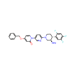 N[C@H]1CN(c2ccc(-n3ccc(OCc4ccccc4)cc3=O)cn2)CC[C@@H]1c1cc(F)c(F)cc1F ZINC000084604619