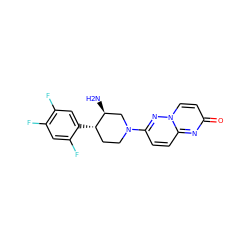 N[C@H]1CN(c2ccc3nc(=O)ccn3n2)CC[C@@H]1c1cc(F)c(F)cc1F ZINC000028707360