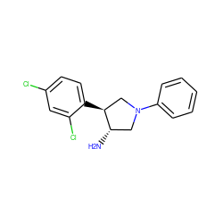 N[C@H]1CN(c2ccccc2)C[C@@H]1c1ccc(Cl)cc1Cl ZINC000014958687