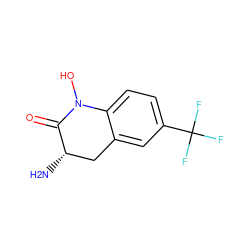 N[C@H]1Cc2cc(C(F)(F)F)ccc2N(O)C1=O ZINC000084759305