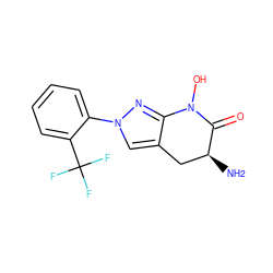 N[C@H]1Cc2cn(-c3ccccc3C(F)(F)F)nc2N(O)C1=O ZINC000166325566