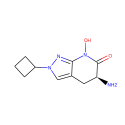 N[C@H]1Cc2cn(C3CCC3)nc2N(O)C1=O ZINC000166331070