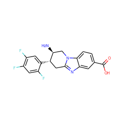 N[C@H]1Cn2c(nc3cc(C(=O)O)ccc32)C[C@@H]1c1cc(F)c(F)cc1F ZINC000043059710