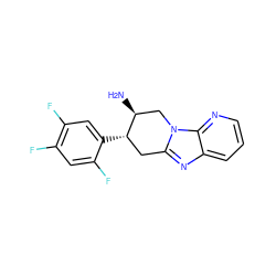 N[C@H]1Cn2c(nc3cccnc32)C[C@@H]1c1cc(F)c(F)cc1F ZINC000043120541