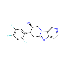 N[C@H]1Cn2c(nc3ccncc32)C[C@@H]1c1cc(F)c(F)cc1F ZINC000043015061