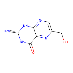 N[C@H]1NC(=O)c2nc(CO)cnc2N1 ZINC000113108507