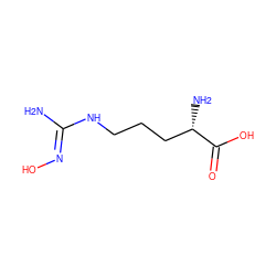 NC(=NO)NCCC[C@H](N)C(=O)O ZINC000004096974