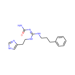 NC(=O)/N=C(/NCCCc1ccccc1)NCCc1c[nH]cn1 ZINC000049014129