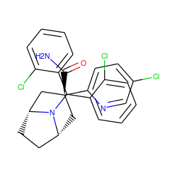 NC(=O)[C@@]1(c2ccc(Cl)cn2)C[C@@H]2CC[C@H](C1)N2C(c1ccccc1Cl)c1ccccc1Cl ZINC000103224233