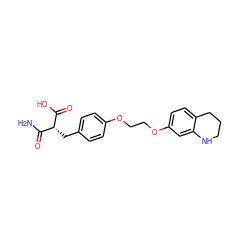 NC(=O)[C@@H](Cc1ccc(OCCOc2ccc3c(c2)NCCC3)cc1)C(=O)O ZINC000027108623