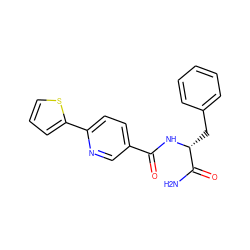 NC(=O)[C@@H](Cc1ccccc1)NC(=O)c1ccc(-c2cccs2)nc1 ZINC000058568947