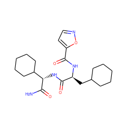 NC(=O)[C@@H](NC(=O)[C@H](CC1CCCCC1)NC(=O)c1ccno1)C1CCCCC1 ZINC001772585859