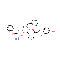 NC(=O)[C@@H](O)[C@H](Cc1ccccc1)NC(=O)[C@H](Cc1ccccc1)NC(=O)[C@@H]1CCCN1C(=O)[C@@H](N)Cc1ccc(O)cc1 ZINC000299861926
