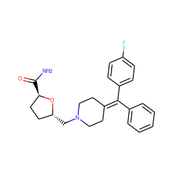 NC(=O)[C@@H]1CC[C@@H](CN2CCC(=C(c3ccccc3)c3ccc(F)cc3)CC2)O1 ZINC000028757947