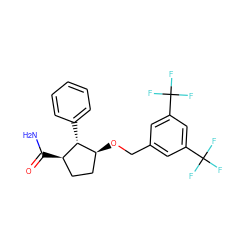 NC(=O)[C@@H]1CC[C@H](OCc2cc(C(F)(F)F)cc(C(F)(F)F)c2)[C@H]1c1ccccc1 ZINC000036324325