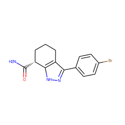 NC(=O)[C@@H]1CCCc2c(-c3ccc(Br)cc3)n[nH]c21 ZINC000299869864