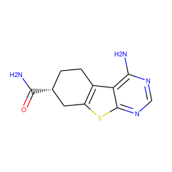 NC(=O)[C@@H]1CCc2c(sc3ncnc(N)c23)C1 ZINC000072126209