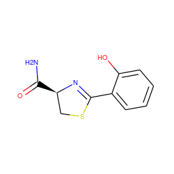 NC(=O)[C@@H]1CSC(c2ccccc2O)=N1 ZINC000066105193