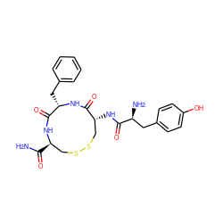 NC(=O)[C@@H]1CSSC[C@@H](NC(=O)[C@@H](N)Cc2ccc(O)cc2)C(=O)N[C@@H](Cc2ccccc2)C(=O)N1 ZINC000026183735