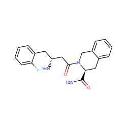 NC(=O)[C@@H]1Cc2ccccc2CN1C(=O)C[C@H](N)Cc1ccccc1F ZINC000012504428