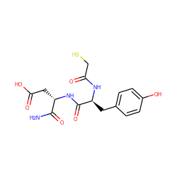 NC(=O)[C@H](CC(=O)O)NC(=O)[C@H](Cc1ccc(O)cc1)NC(=O)CS ZINC000048999580