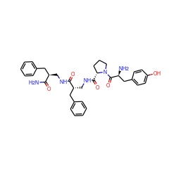 NC(=O)[C@H](CNC(=O)[C@H](CNC(=O)[C@@H]1CCCN1C(=O)[C@@H](N)Cc1ccc(O)cc1)Cc1ccccc1)Cc1ccccc1 ZINC000096921683