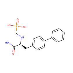 NC(=O)[C@H](Cc1ccc(-c2ccccc2)cc1)NCP(=O)(O)O ZINC000029254089