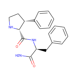 NC(=O)[C@H](Cc1ccccc1)NC(=O)[C@@H]1NCC[C@@H]1c1ccccc1 ZINC000096272470