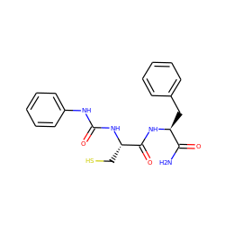 NC(=O)[C@H](Cc1ccccc1)NC(=O)[C@H](CS)NC(=O)Nc1ccccc1 ZINC000029562616