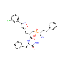 NC(=O)[C@H](Cc1ccccc1)NC(=O)[C@H](Cc1cc(-c2cccc(Cl)c2)no1)C[P@](=O)(O)[C@@H](N)CCc1ccccc1 ZINC001772601117